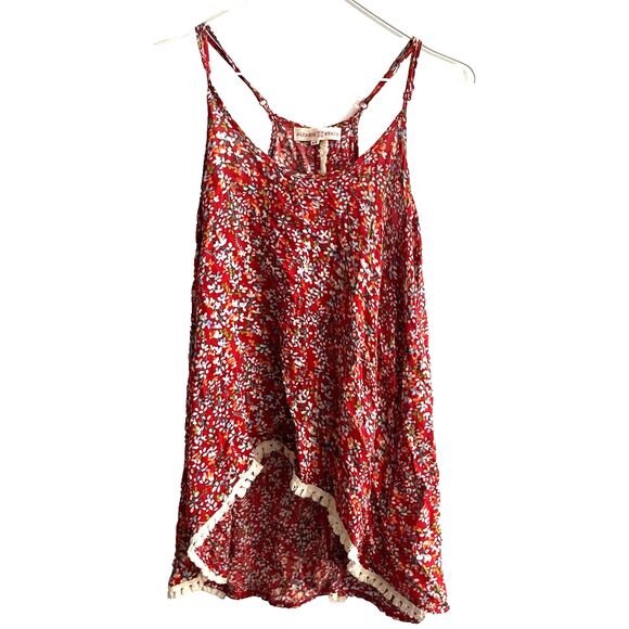 Vtg Altar’d State Burnt Orange Ditsy Floral Boho Tank XS Y2K Tunic Cottagecore - Picture 1 of 10